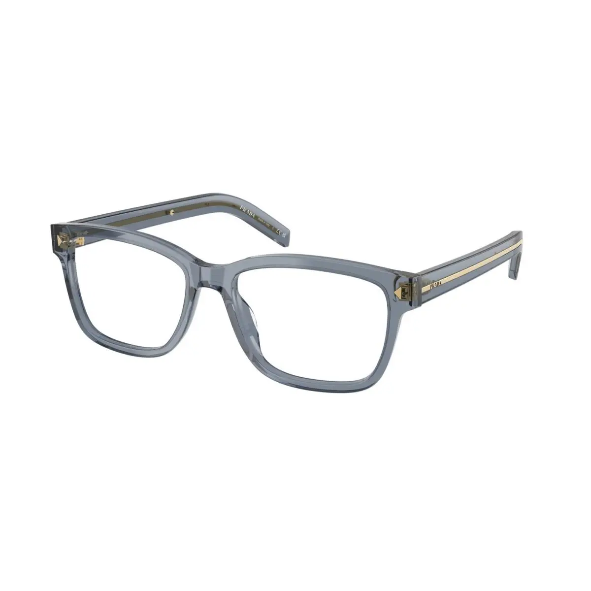 Prada PR B10V 17T1O1 Transparent Ocean Demo Lens 55 mm Men`s Eyeglasses