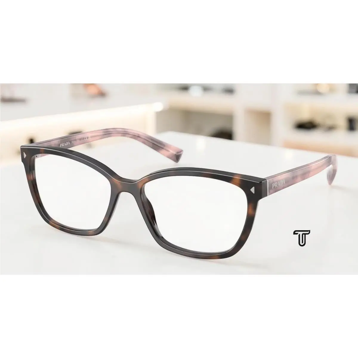 Prada PR 15ZV 23A1O1 Mauve Tortoise Demo Lens 55 mm Women`s Eyeglasses