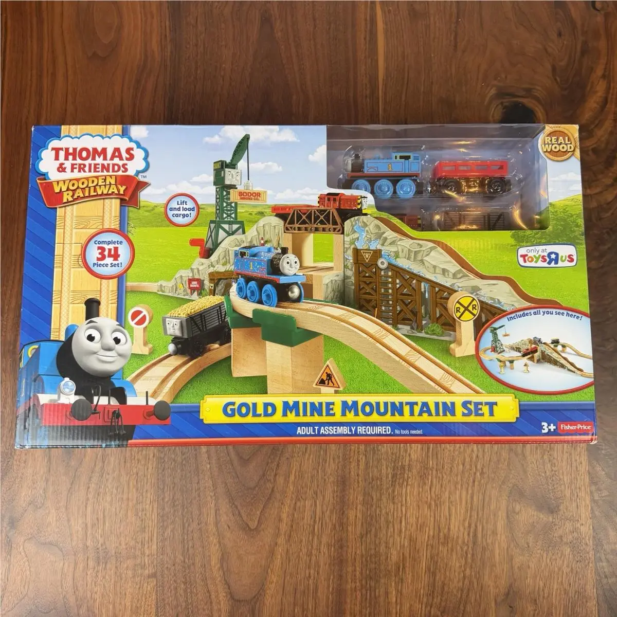 Thomas Friends Gold Mine Mountain Set Wooden Railway. Complete Set. Open But