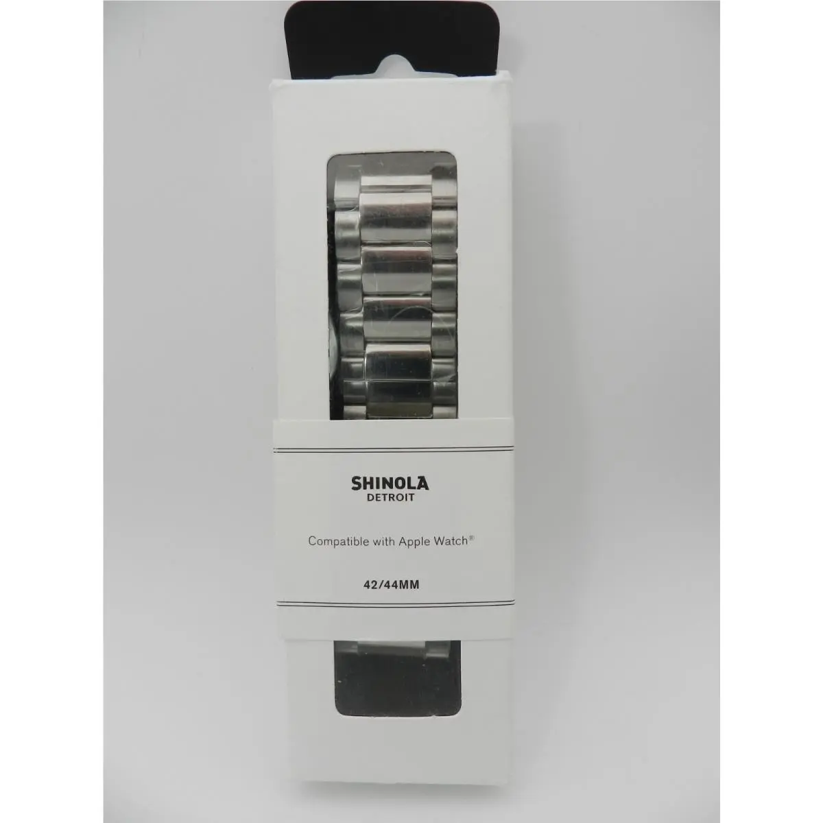 Shinola 20mm Stainless Steel 3-Link Apple Watch Bracelet 42/44mm