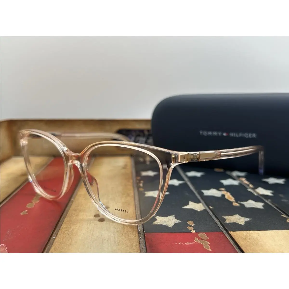 Tommy Hilfiger TH1964 35J Clear Pink Eyeglasses 53mm Frame Option To Add RX