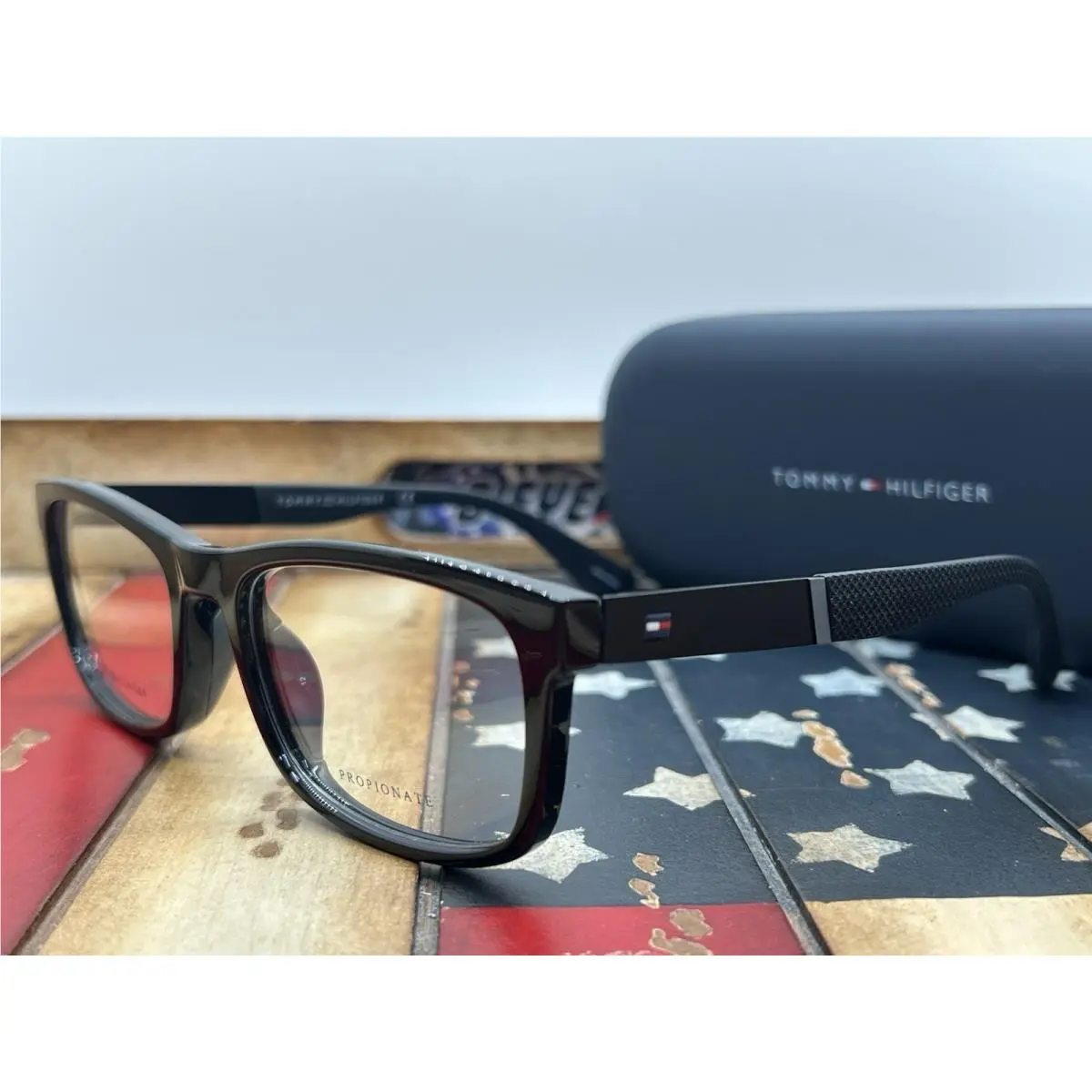 Tommy Hilfiger TH1522 807 Black Eyeglasses 54mm Frame Option To Add RX