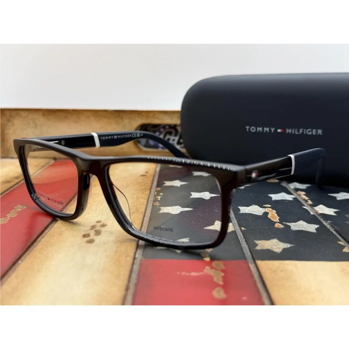 Tommy Hilfiger TH1909 Pjp Blue Eyeglasses 54mm Frame Option To Add RX