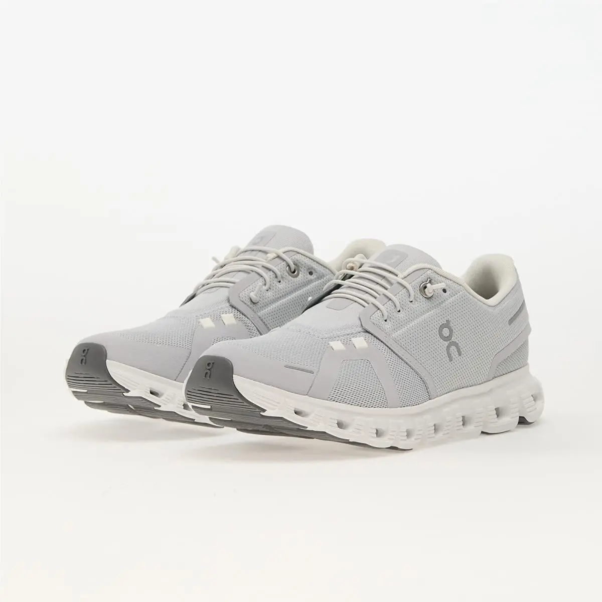 On Running Cloud 6 Glacier White Womens Grey Sports Sneaker 3WF10060070