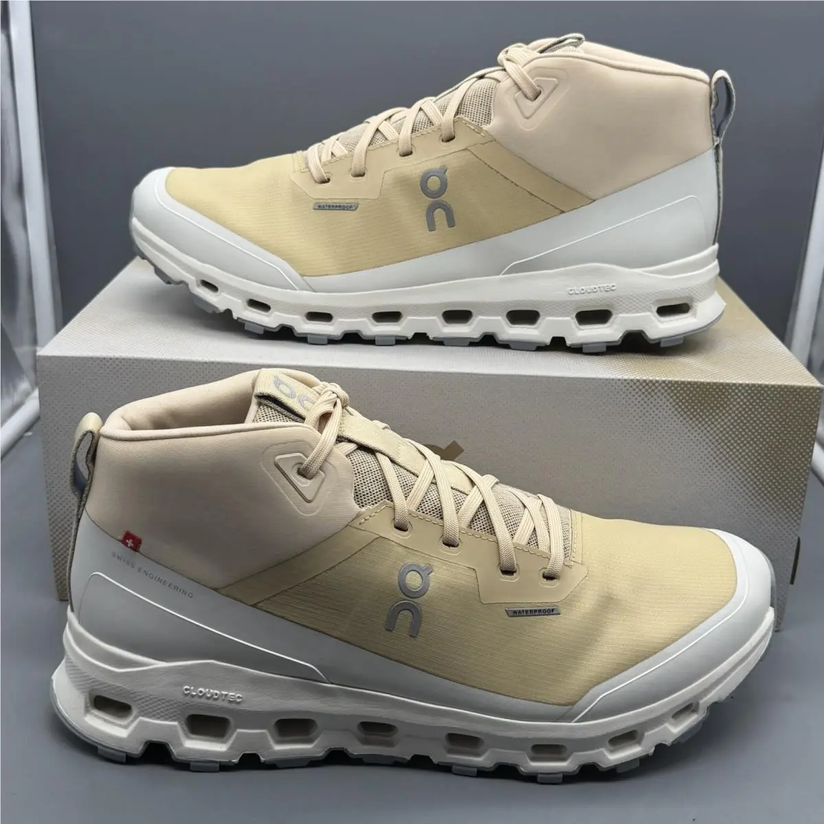 On Running Cloudroam Waterproof Women’s 11 Trail Hiking Shoes ‘savannah/ivory’