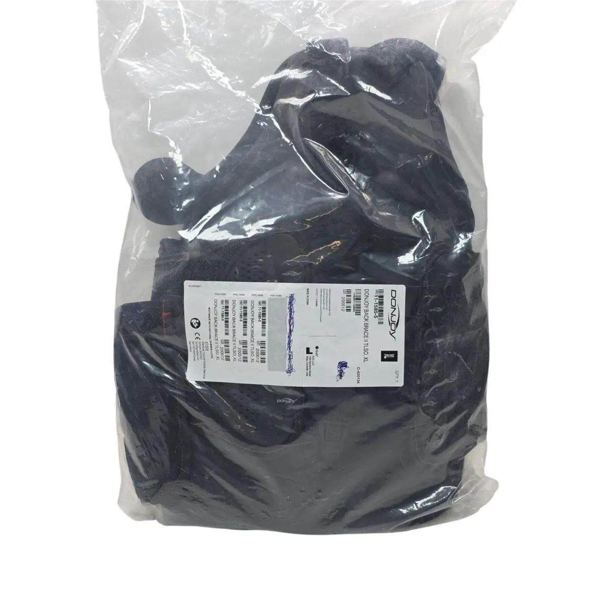 Donjoy Back Brace II Tlso XL Thoracic Lumbar Sacral Orthosis Black 11-1585-5