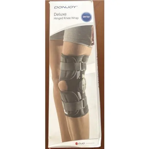 Donjoy Drytex Adult XL Black Deluxe Hinged Knee Wrap 81-07588