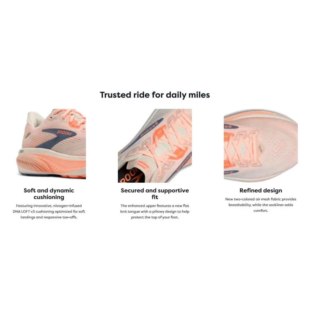 Brooks shoes - Brooks Ghost 18 - Ghost - 1204821B-105 - White, Manufacturer: White/Black/Rose Gold 12