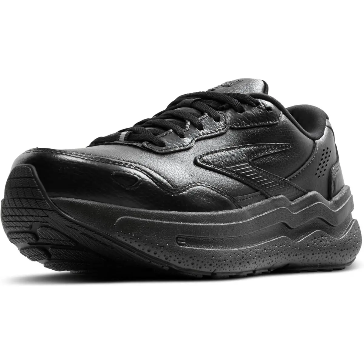 Brooks Men’s Ghost Max Suede/leather Neutral Running Walking Shoe - Black/Black