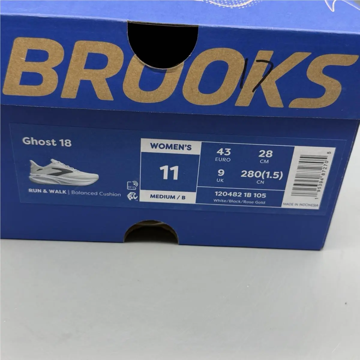 Brooks shoes - Brooks Ghost 18 - Ghost - 1204821B105 - White (UPC: 0195394872705) 12