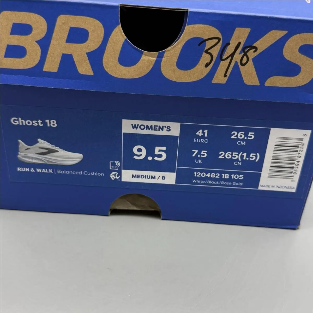 Brooks shoes - Brooks Ghost 18 - Ghost - 1204821B105 - White (UPC: 0195394872583) 12