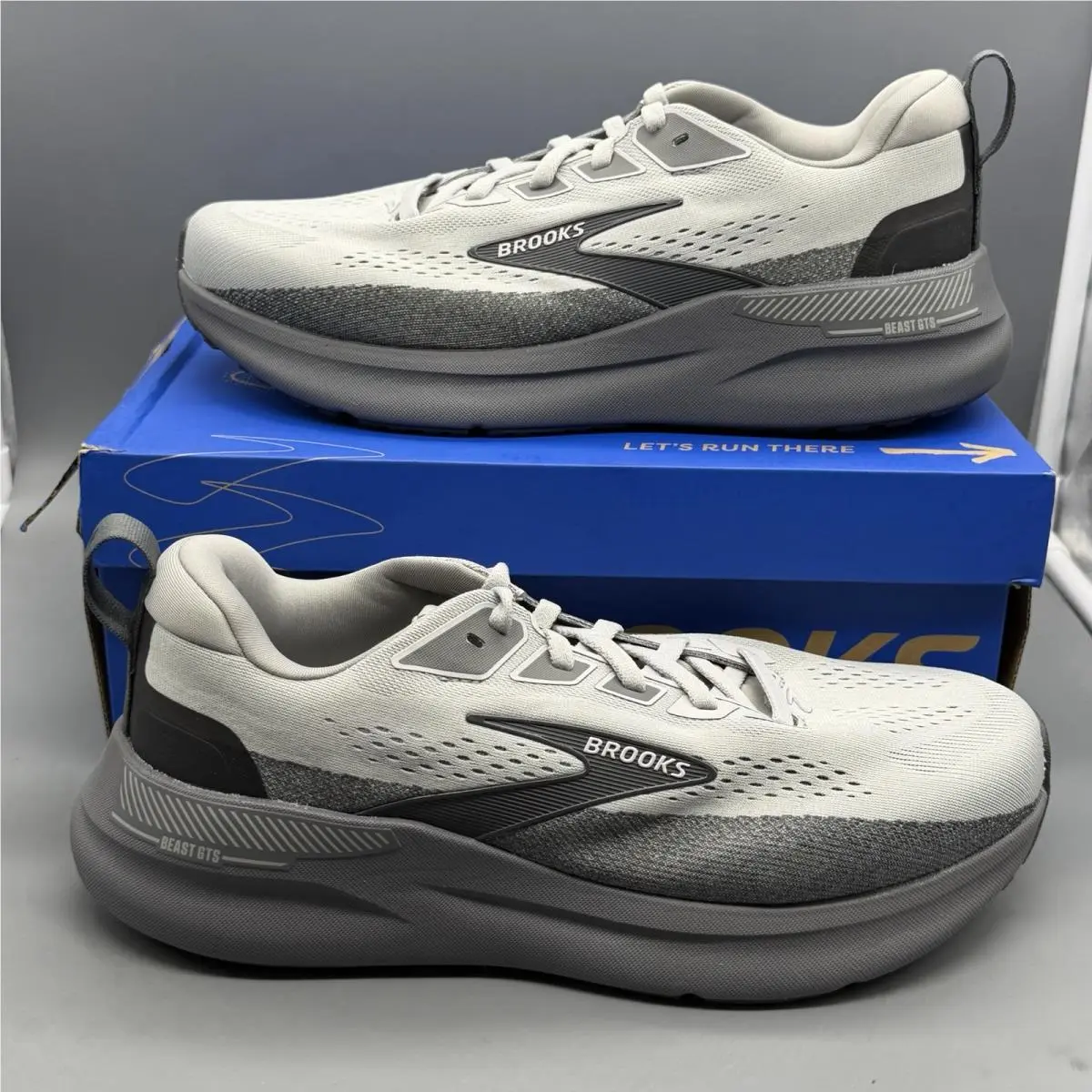 Brooks Beast Gts 26 Mens 10.5 4E Extra Wide Grey Running Walking Training Shoes