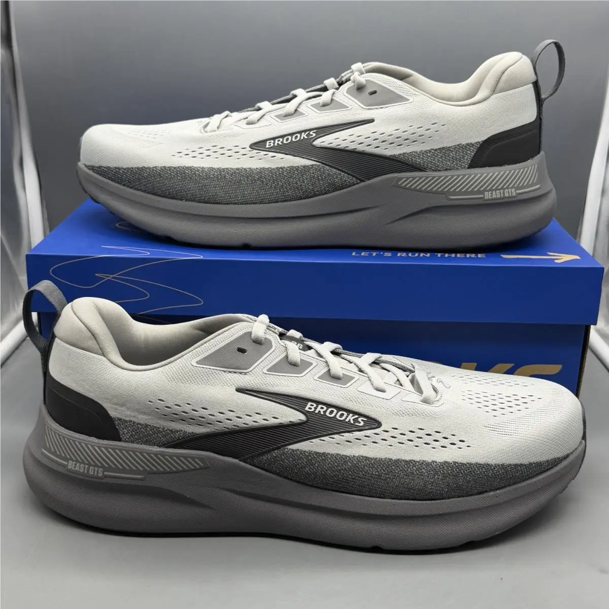 Brooks Beast Gts 26 Mens 14 D Grey Running Walking Training Gym Shoes