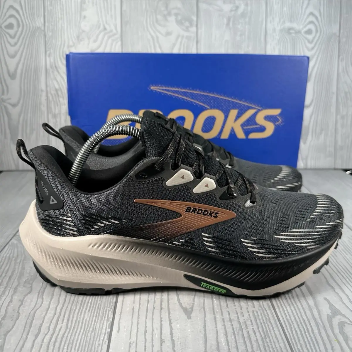 Brooks Ghost Trail Men’s Size 9 D Running Shoes Sneakers Ebony Black Clove