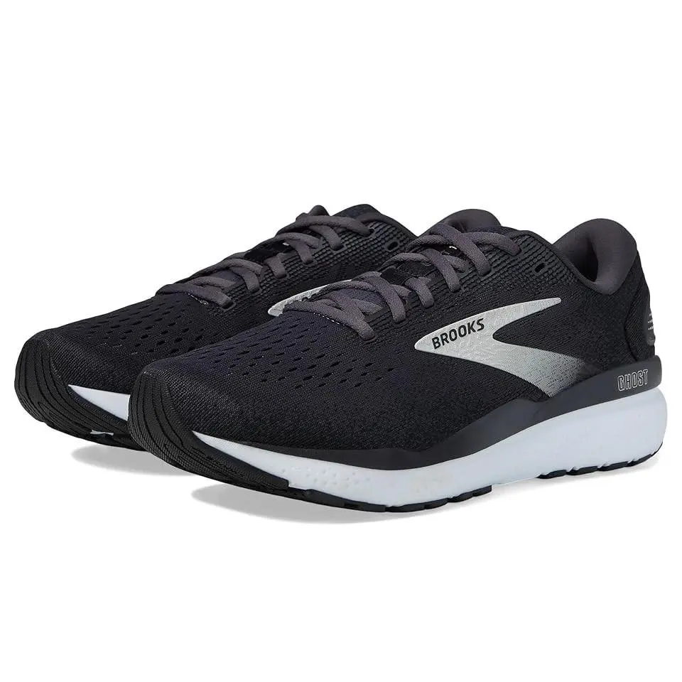 Brooks Ghost 16 Running Shoes 110418-2E-090 Black/grey/ White Men`s 10.5 EE Wide