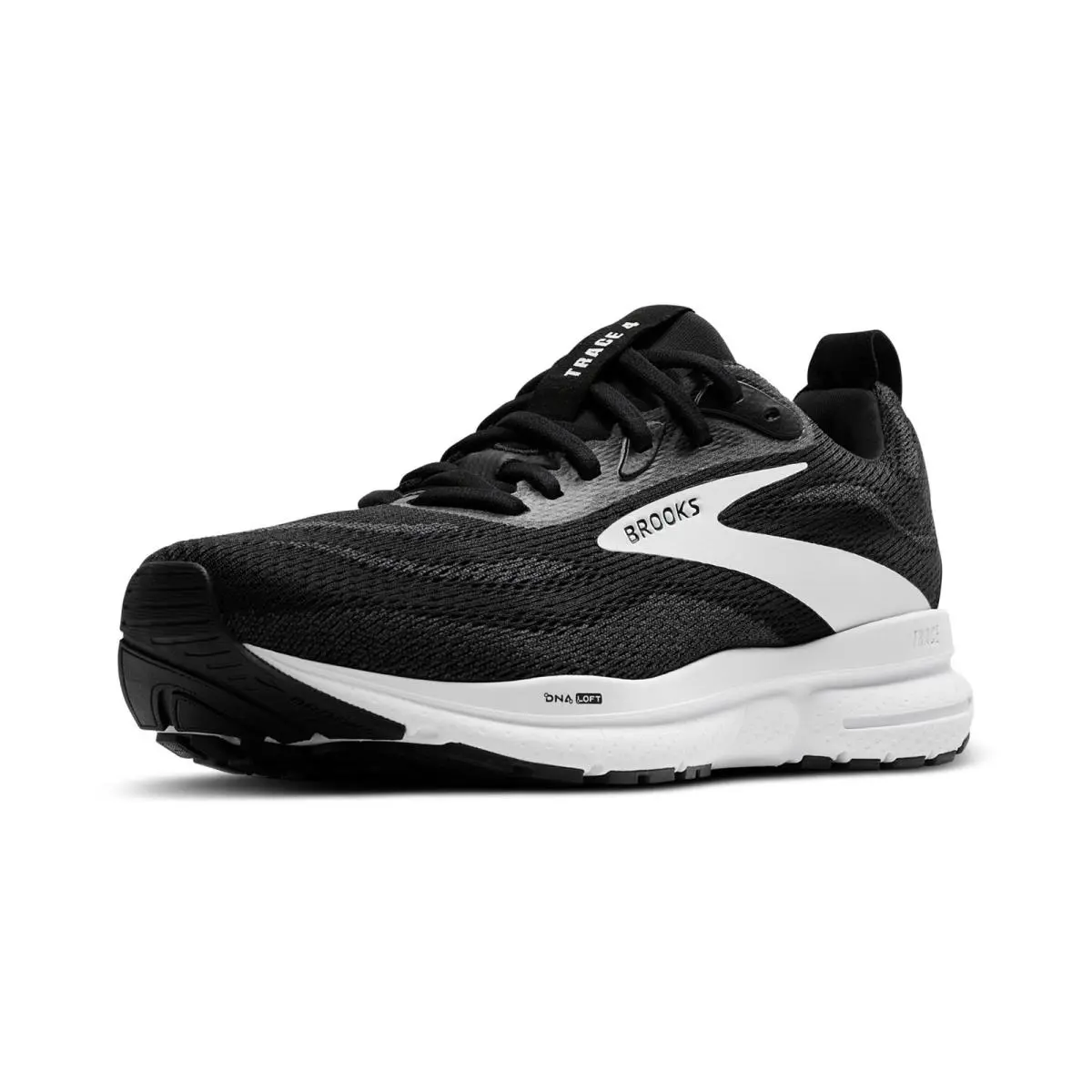 Brooks Mens Trace 4 Neutral Running Shoe - Black/grey/white - 8 Medium