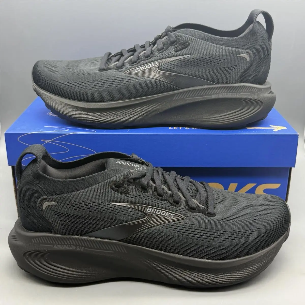 Brooks Adrenaline Gts 25 Women’s 9.5 B Shoes Running Walking Gym Triple Black