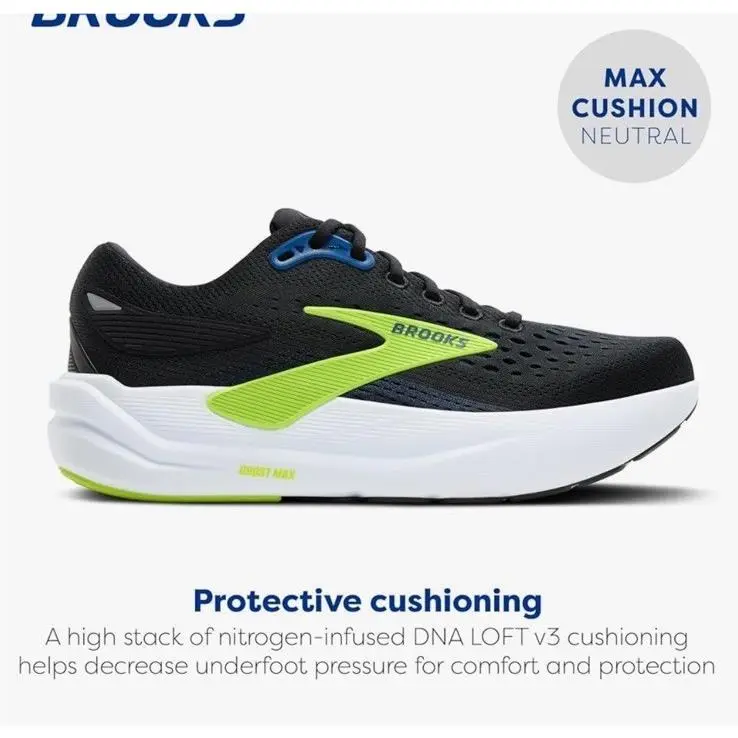 Brooks shoes - Brooks Ghost Max 3 - Ghost Max - 110464-1D-078 - Black Acid Lime 1