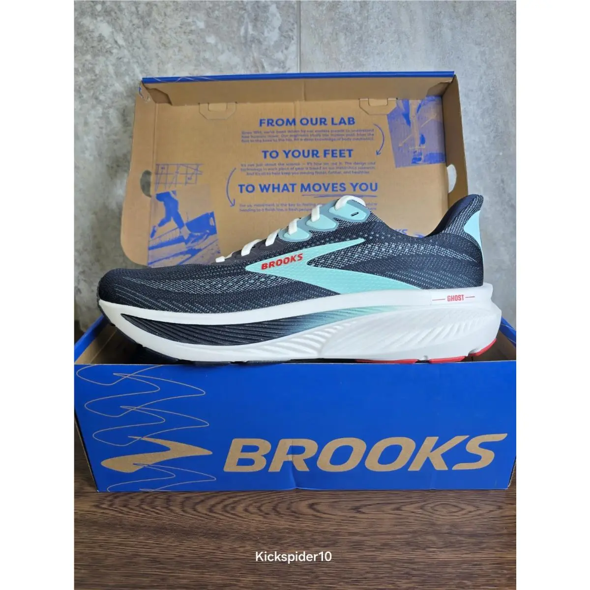 Brooks shoes - Brooks Kraken x Ghost 17 - 1105281D424 - Navy/Ice/Red 3