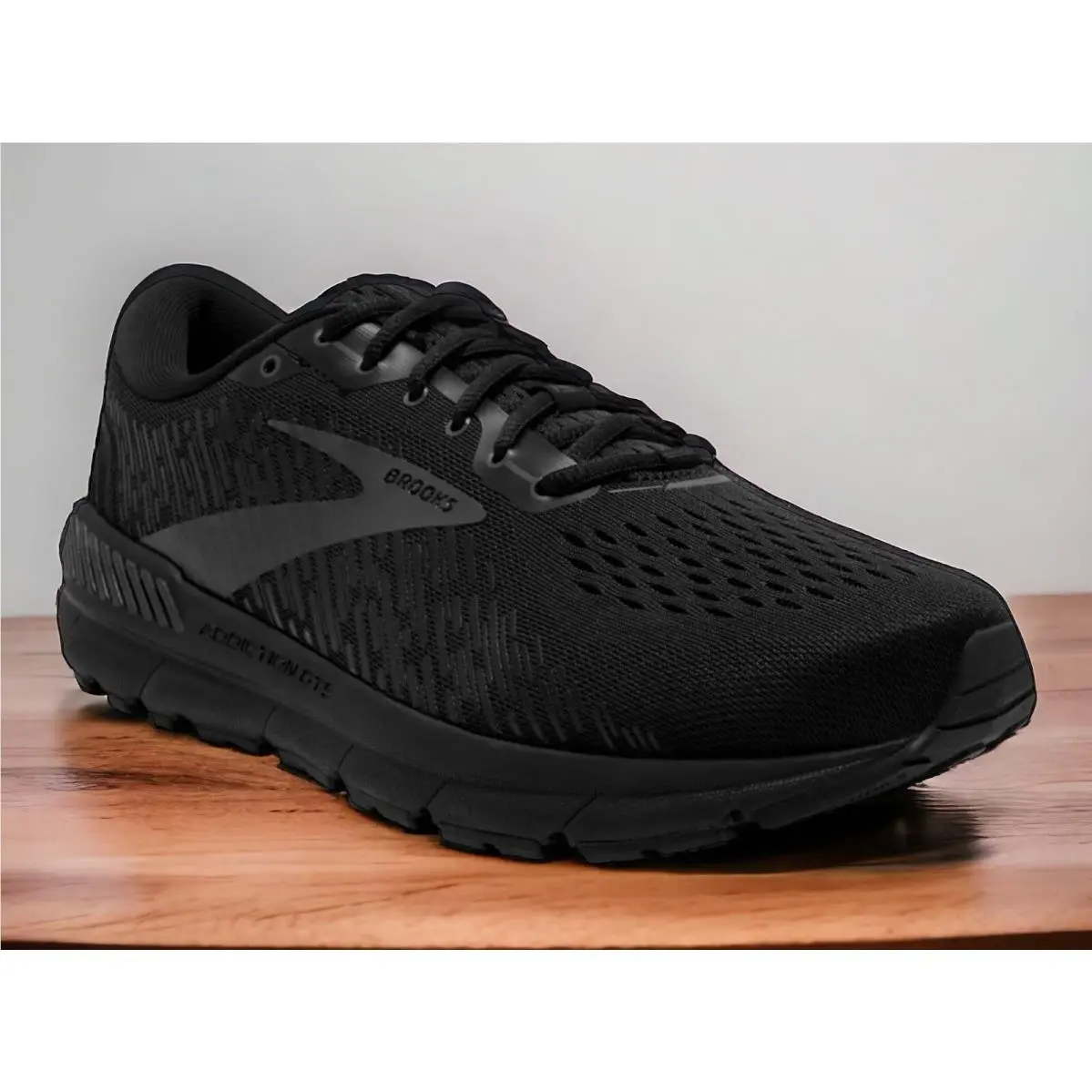Brooks Addiction Gts 15 Black Road Running Wide Fit Shoes Mens 10
