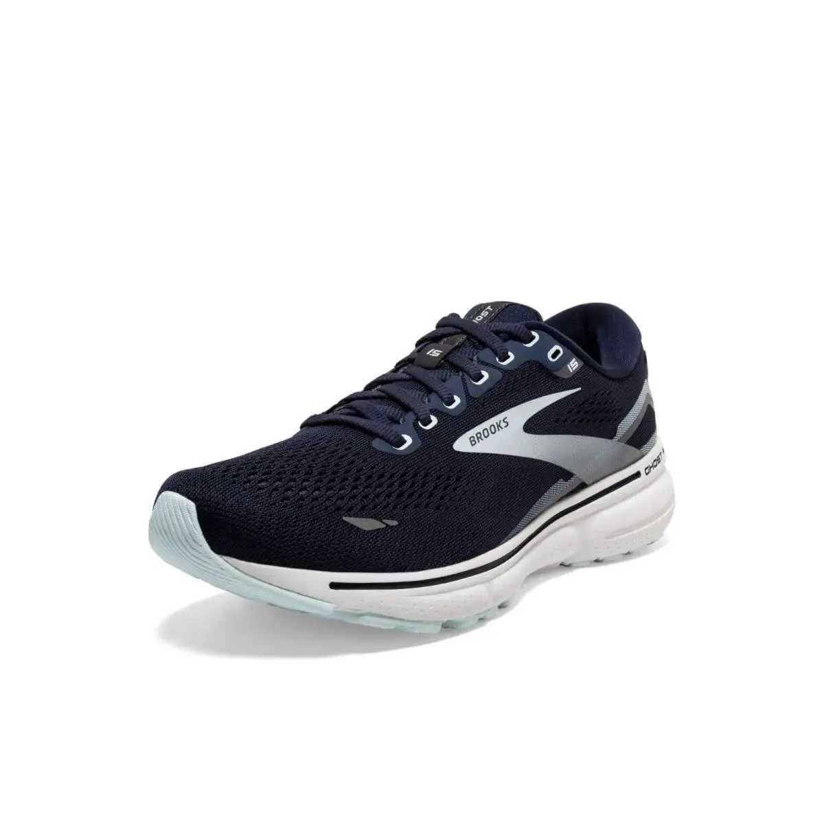 Brooks Men Ghost 15 Neutral Running Shoe Peacoat/pearl/salt Air 9.5 X-wide