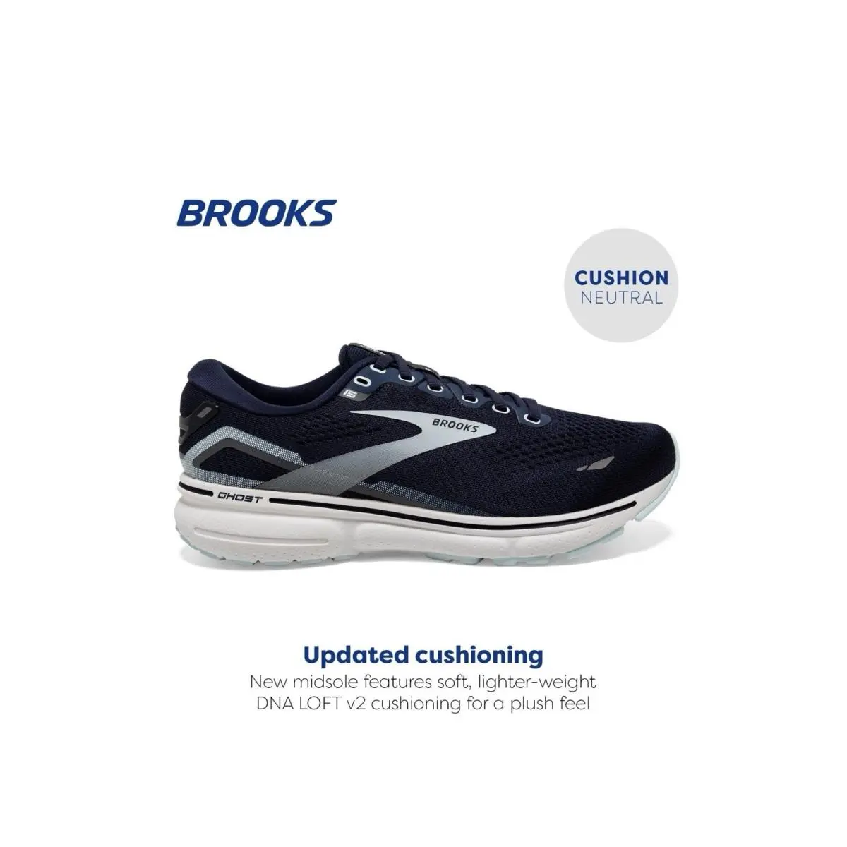 Brooks shoes - Brooks Ghost 15 - Ghost - 1203802E450055 - Peacoat/Pearl/Salt Air (UPC: 195394341775) 1