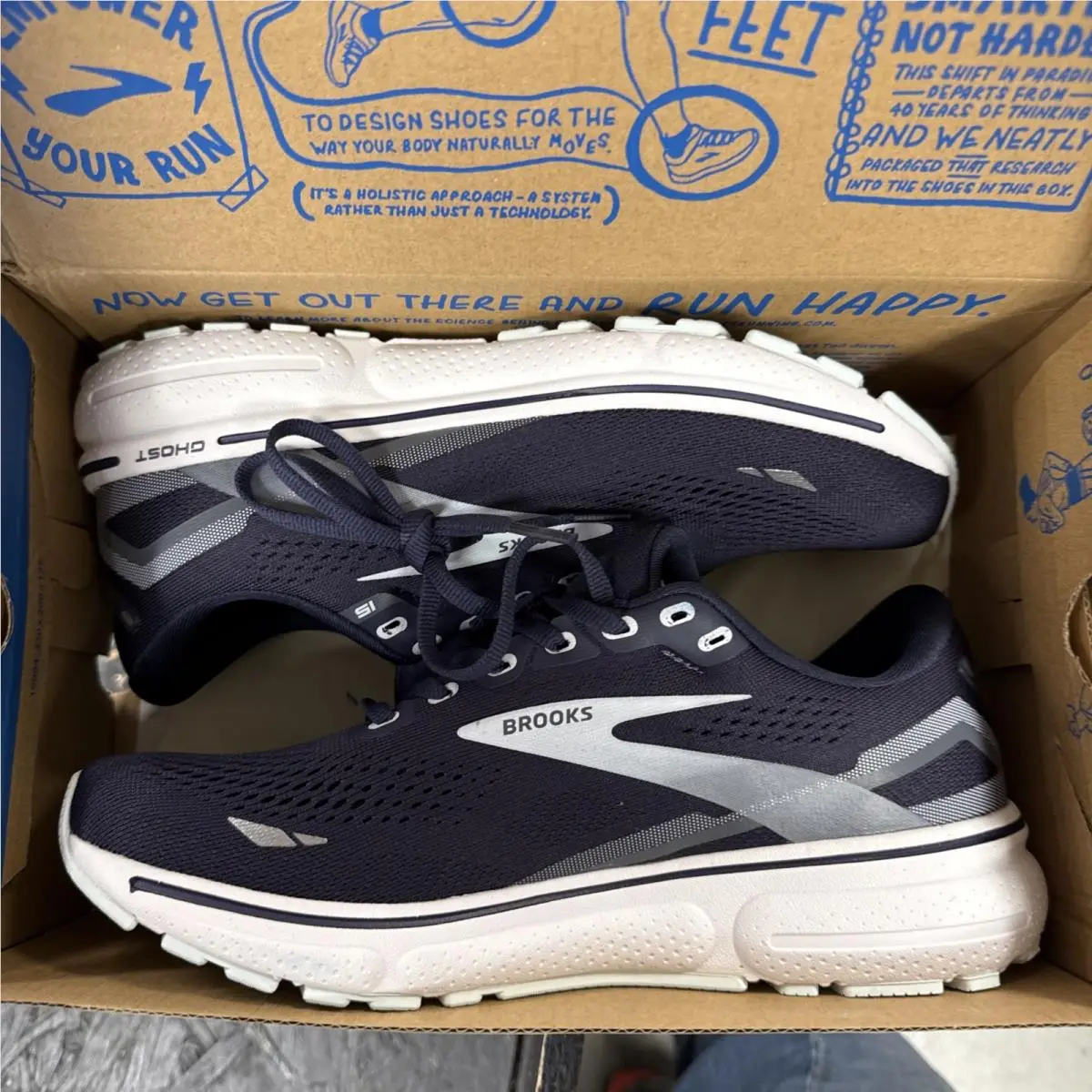 Brooks shoes - Brooks Ghost 15 - Ghost - 1203802E450055 - Peacoat/Pearl/Salt Air (UPC: 195394341775) 3