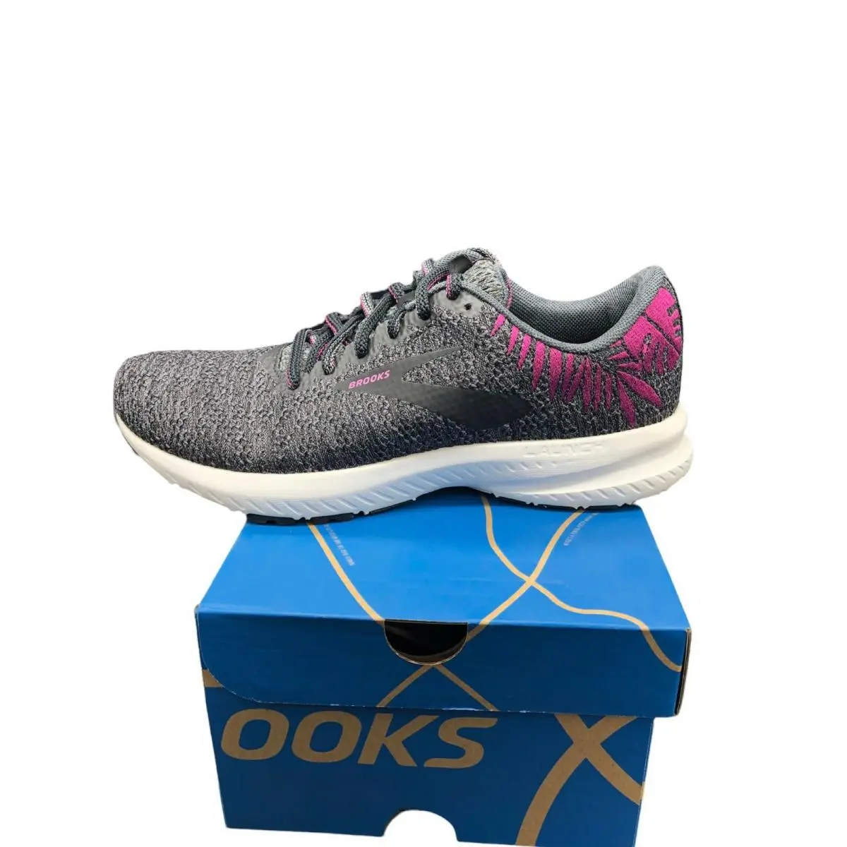 Brooks Women`s Launch 6 Blackened Pearl / Wild Aster - Size 7.5
