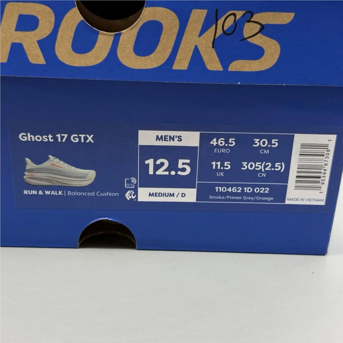 Brooks shoes - Brooks Ghost 17 GTX - Ghost GTX - 1104621D022 - Smoke/Primer Grey/Orange (UPC: 0195394673081) 12