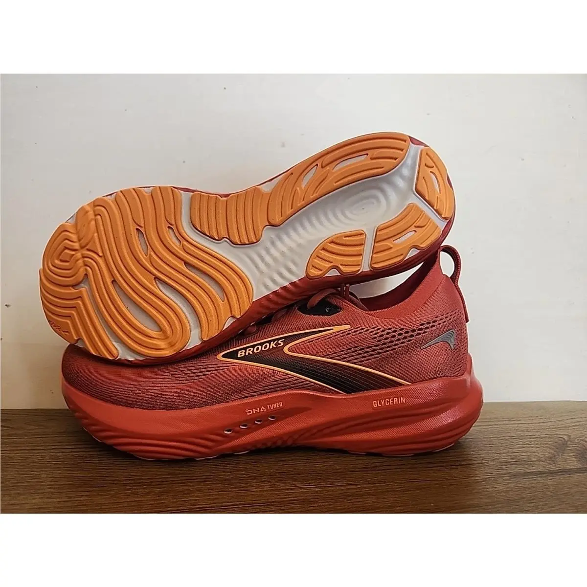 Brooks Glycerin 22 Burnt Sienna/ebony Men`s Size 13 Run Walk Neutral Shoe