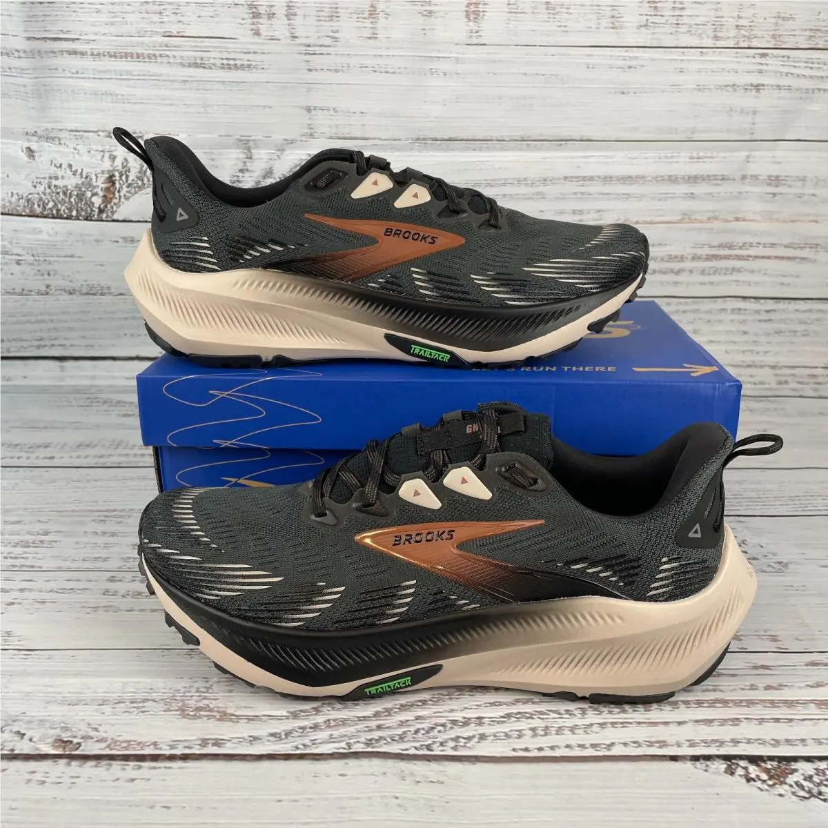 Brooks Ghost Trail Mens 9 D Trail Running Shoes Ebony Black Clove