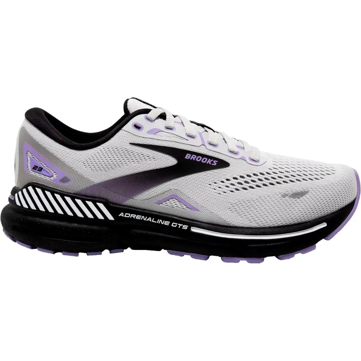 Brooks Adrenaline Gts 23 Grey / Black / Purple 120381 1D 039 Women`s Size 6 Wide