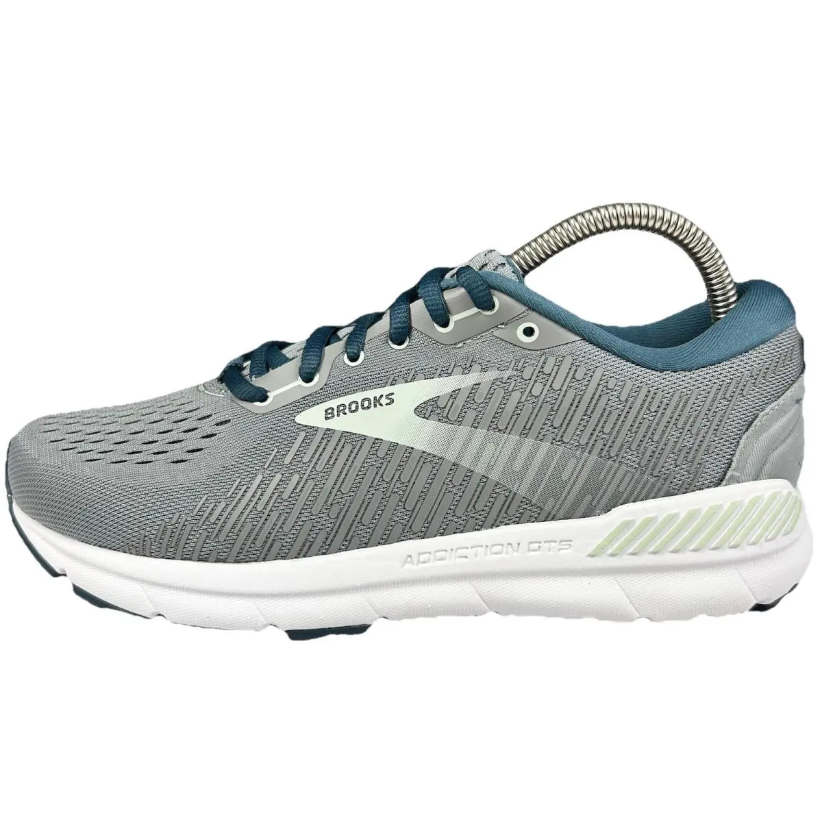 Brooks Addiction Gts 15 Women’s Running Shoes Size 8.5D Wide Grey Navy Aqua