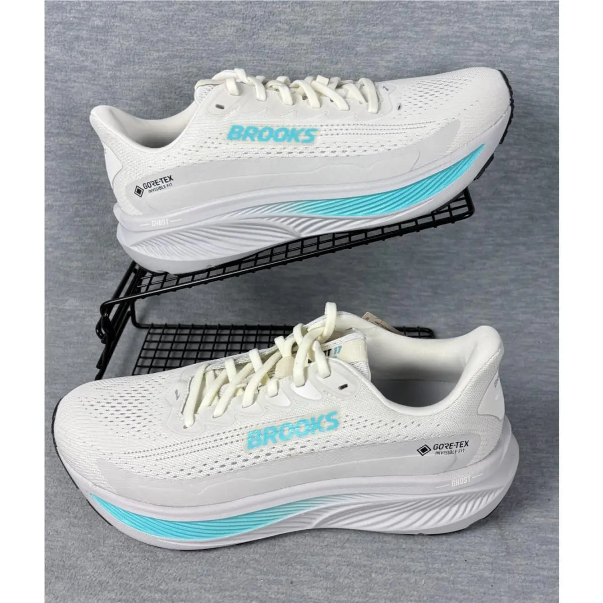 Brooks Ghost 17 Gtx Gore Tex Running Sneakers Womens 10.5 M White Waterproof