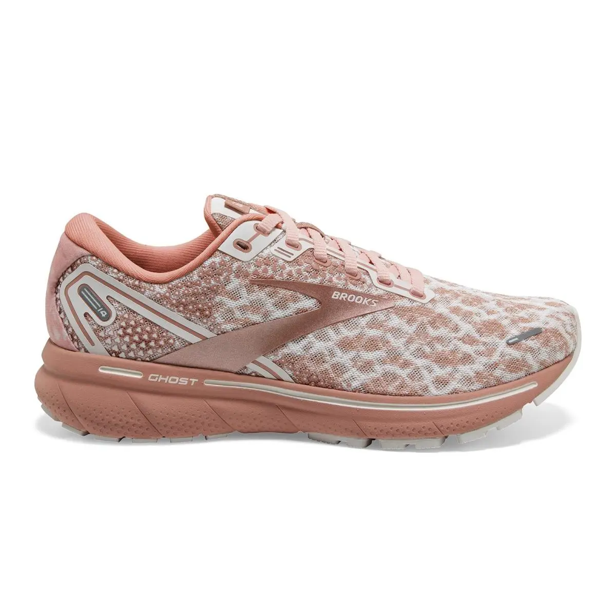 Size 7 - Brooks Women`s Ghost 14 Neutral Running Shoe Delicacy/brown/coral Cloud - Multicolor