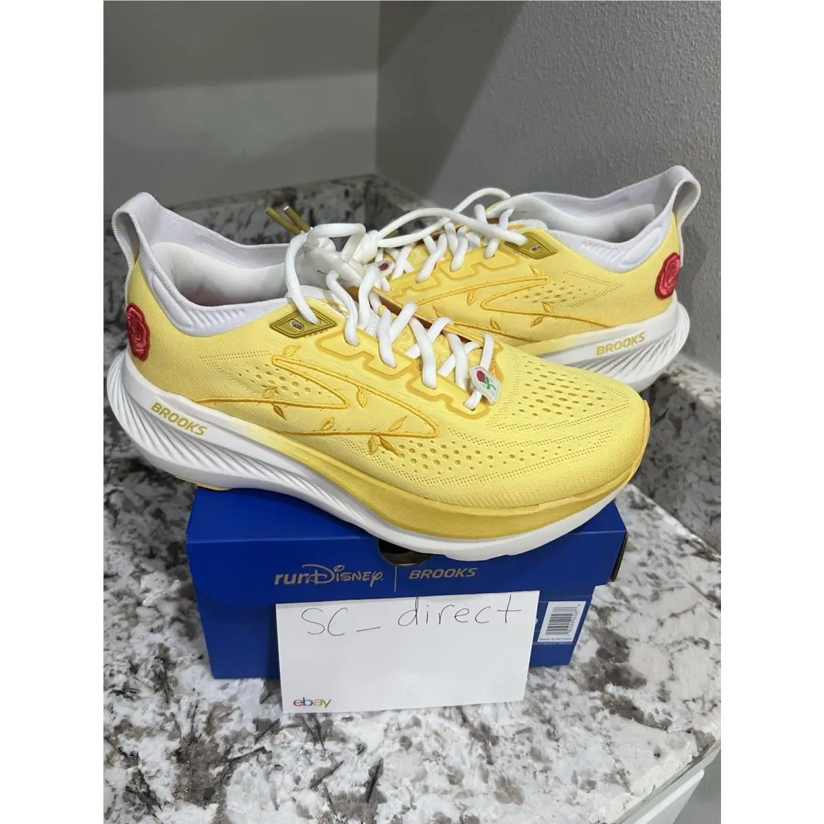 Brooks Glycerin 23 Belle Women 7.5 Wide Run Disney Shoe 7.5W Princess Belle