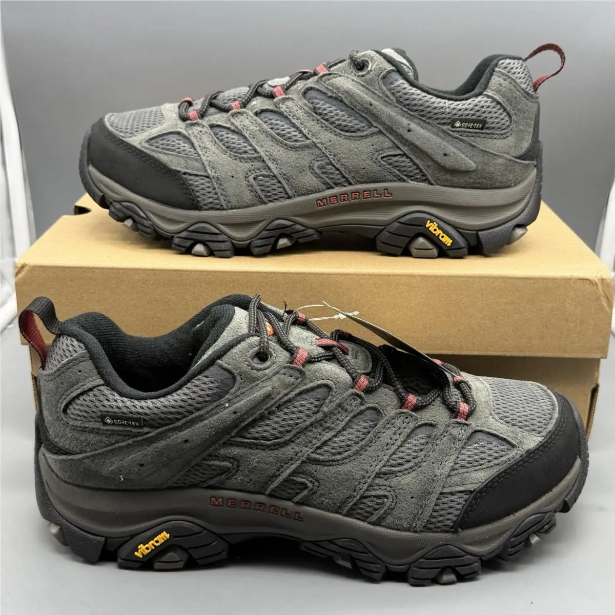 Merrell Moab 3 Gtx Men’s 9 W Wide Trail Hiking Shoes Waterproof Beluga Grey