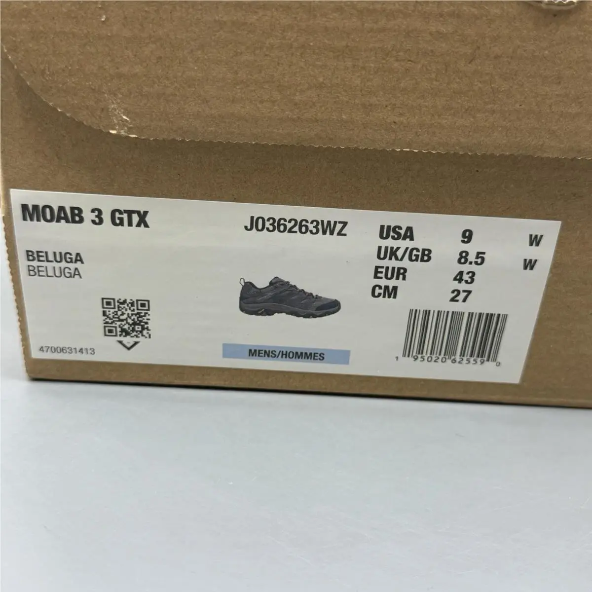 Merrell shoes - J036263WZ - J036263WZ - Gray (UPC: 0195020625590) 12