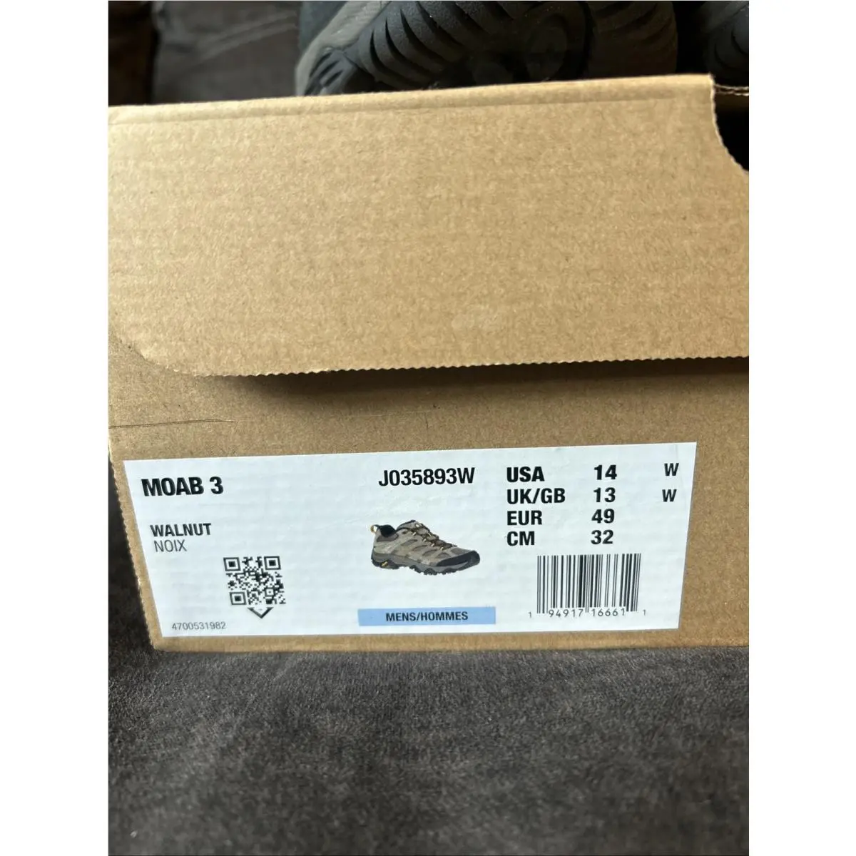 Merrell shoes - Merrell Moab 3 Wide 14 - J035893W - Walnut 1