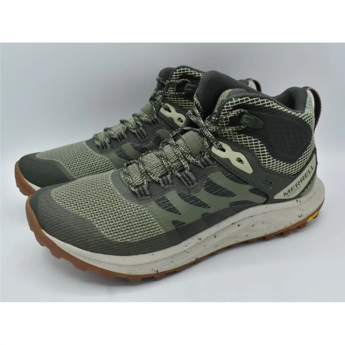 Merrell Women Size 11 Antora 3 Mid Lichen Waterproof Hiking Running Trail Shoes