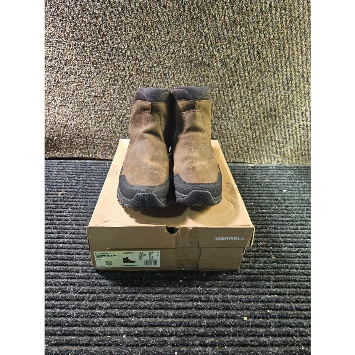 Men`s Merrell 10.5 Coldpack 3 Thermo Tall J037201Z Waterproof Zipper Earth Boot