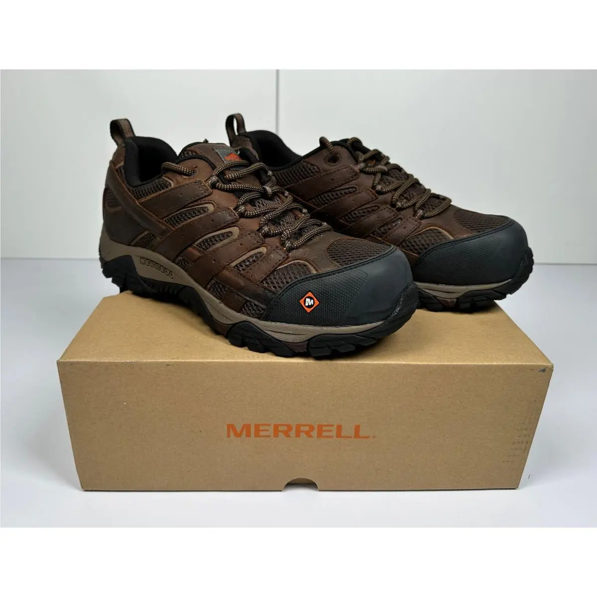 Merrell Men`s Moab Vertex Vent Composite Toe Work Shoes Clay Size 11.5 016S