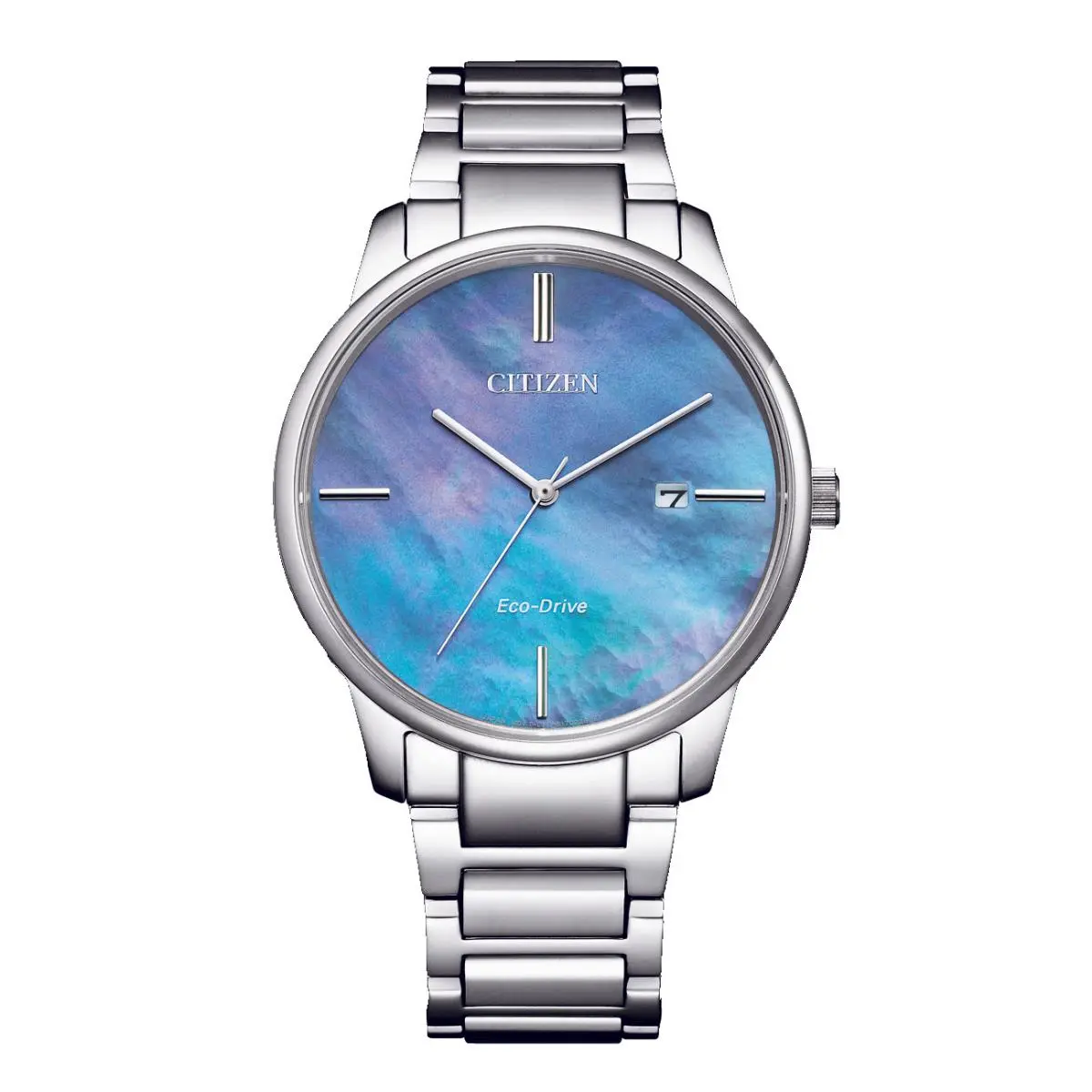 Calliber Eco Drive BM7520-88N Blue Dial Silver Bracelet 39MM Mens Watch by Citizen