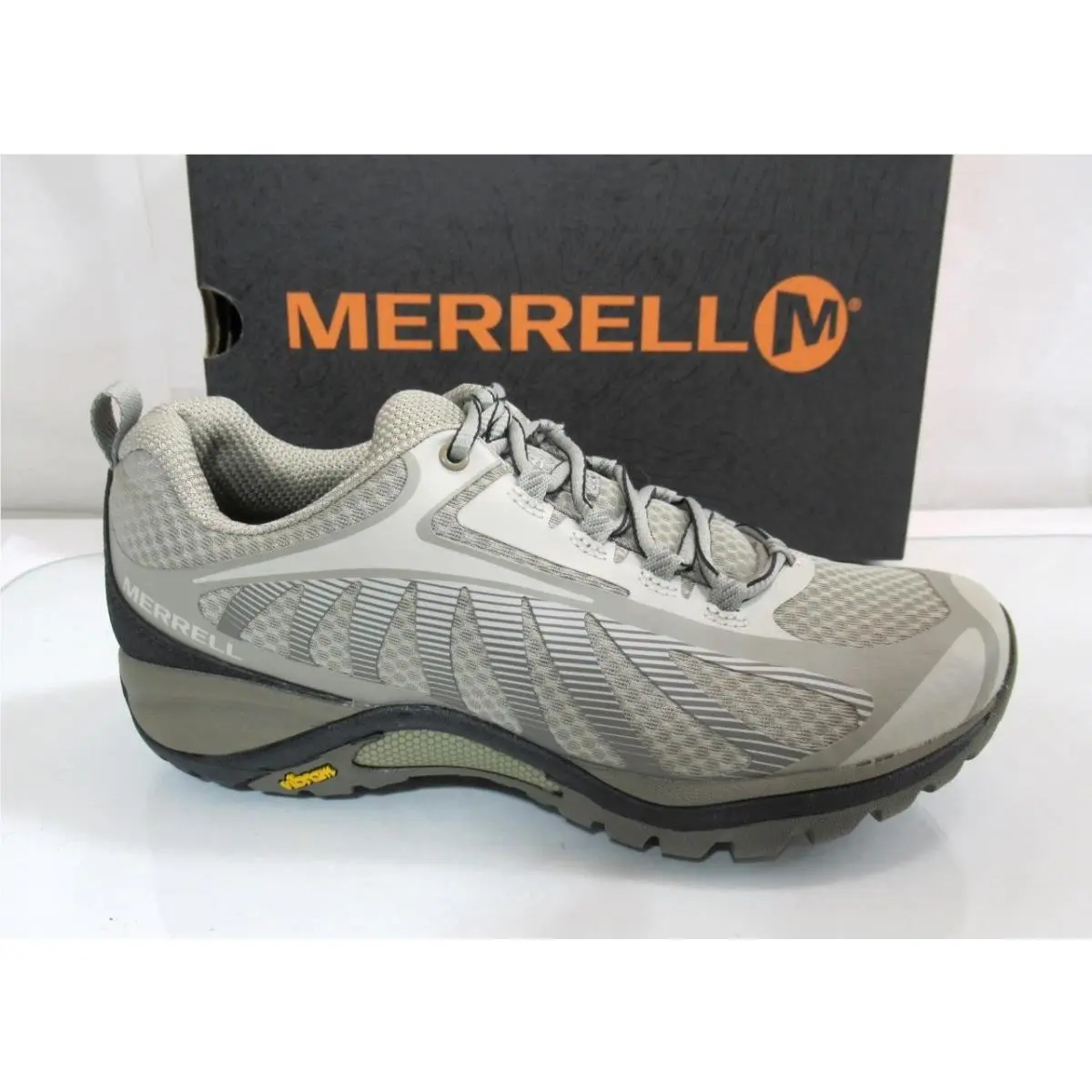Women`s Merrell Siren Edge 3 Hiking Shoes Sneakers Aluminum Grey Size 8