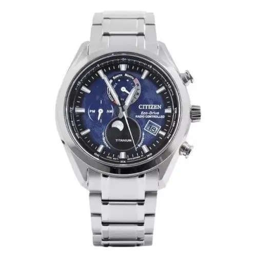 Tsuku-yomi Chronograph Blue Dial Eco-drive 100M BY1010-81L Men`s Watch by Citizen