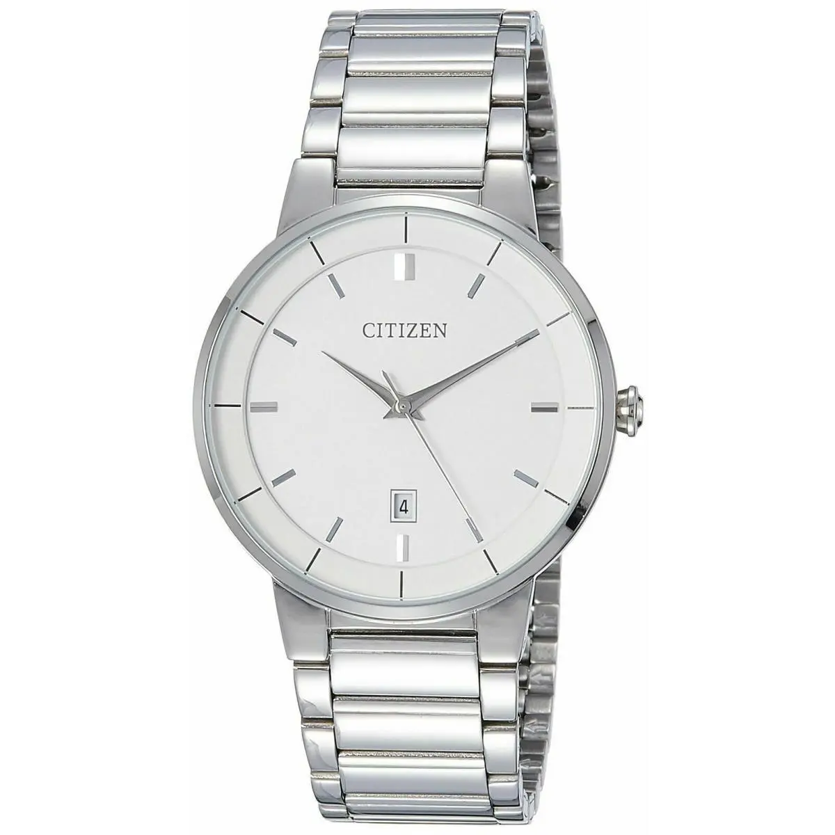 Citizen Men`s Quartz White Dial Stainless Steel Watch - BI5010-59A
