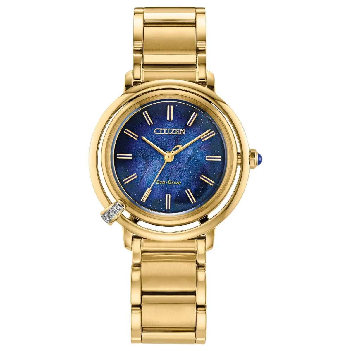 Citizen L Arcly Blue Dial Stainless Steel Women`s Bracelet EM1099-57L