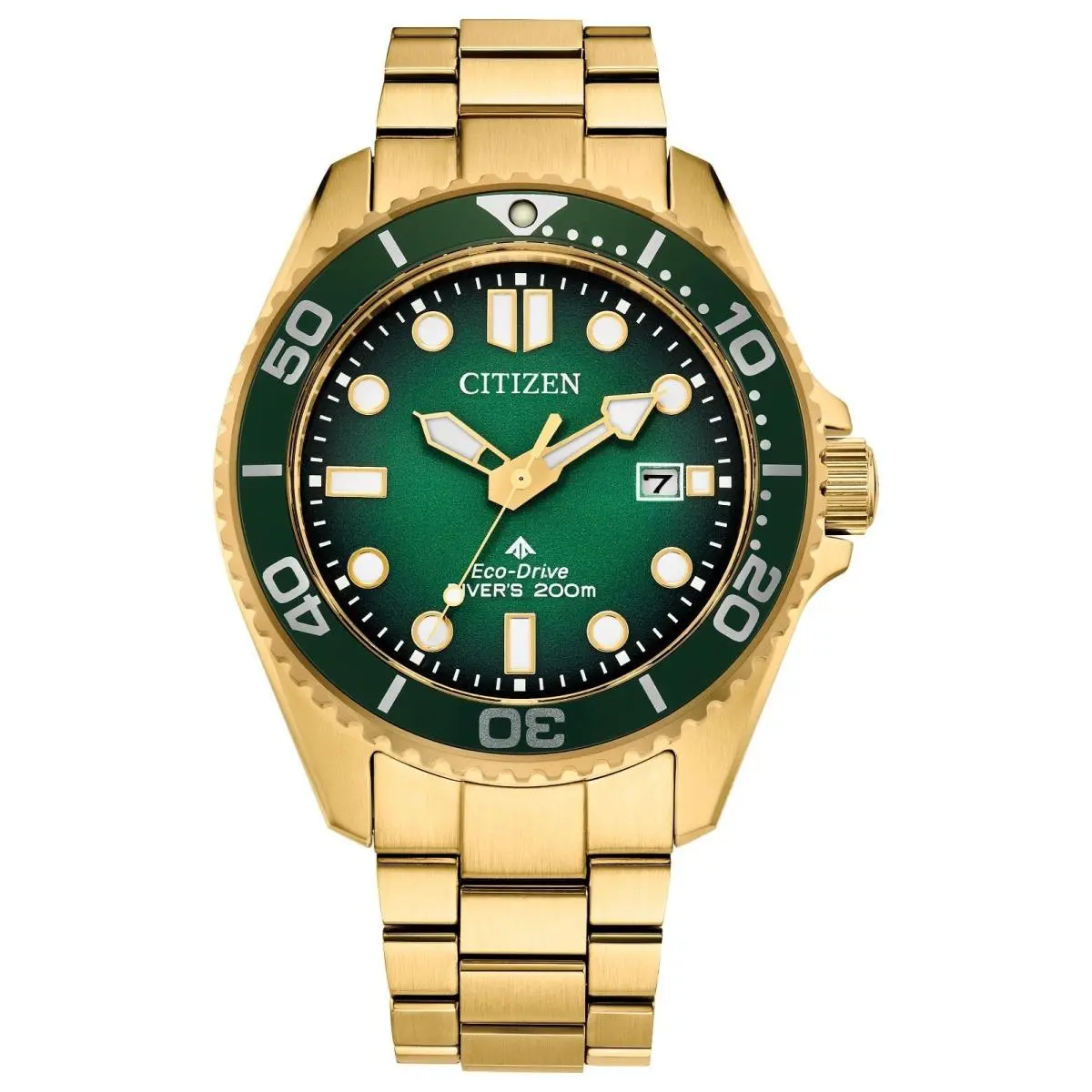 Promaster Dive Eco-drive Gold Tone Green Dial Mens Watch BN0262-59W by Citizen