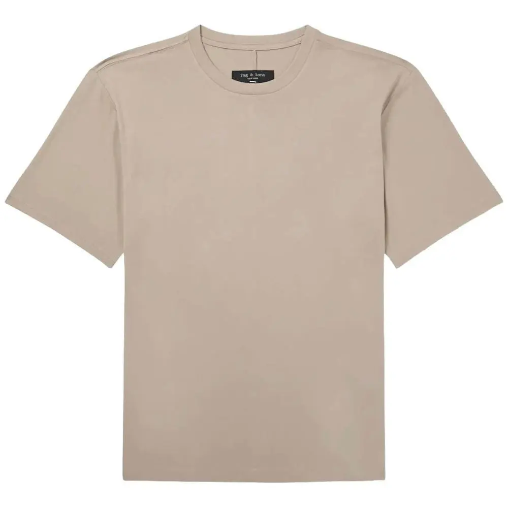 Rag Bone Mens Light Metal Short Sleeve Crew Neck Classic Tee in Jersey Tech