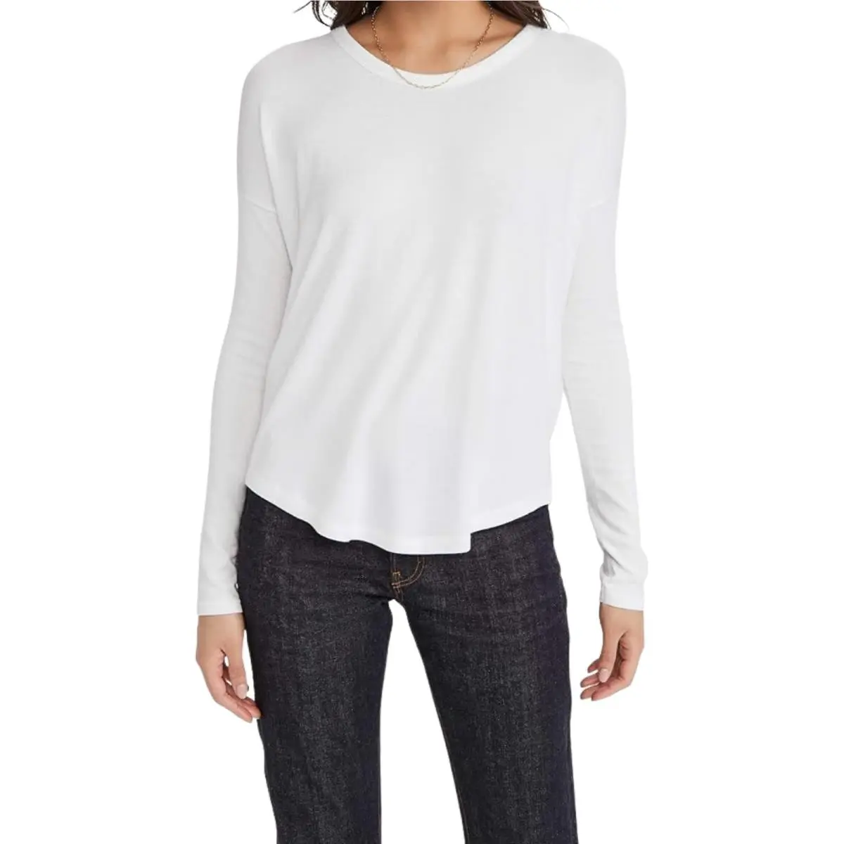 Rag Bone Women`s The Knit Long Sleeve Top White